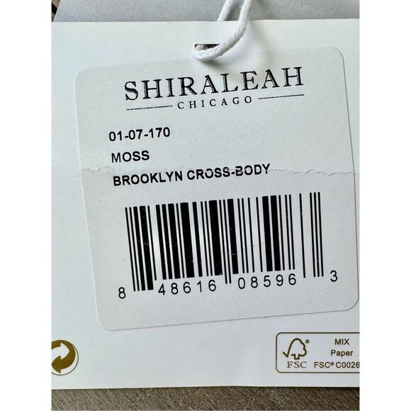 NWT Shiraleah Brooklyn Leather Moss Green‎ Cross-Body Bag - Picture 7 of 8